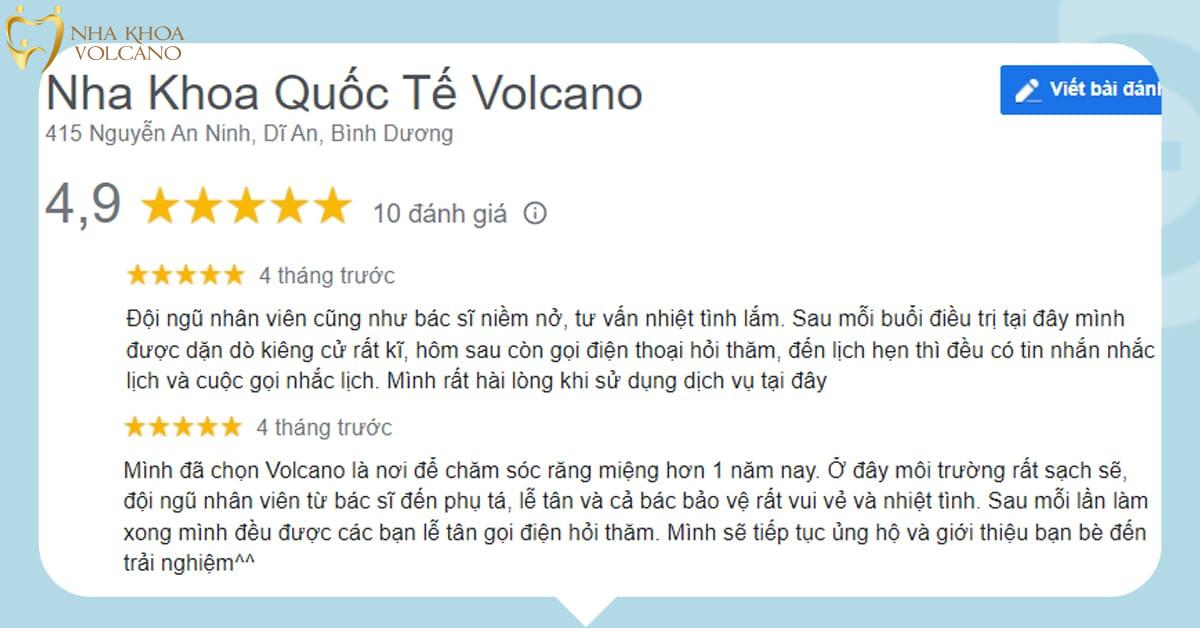 Review về Trải nghiệm tích cực của khách hàng tại Nha khoa Volcano Review về Trải nghiệm tích cực của khách hàng tại Nha khoa Volcano
